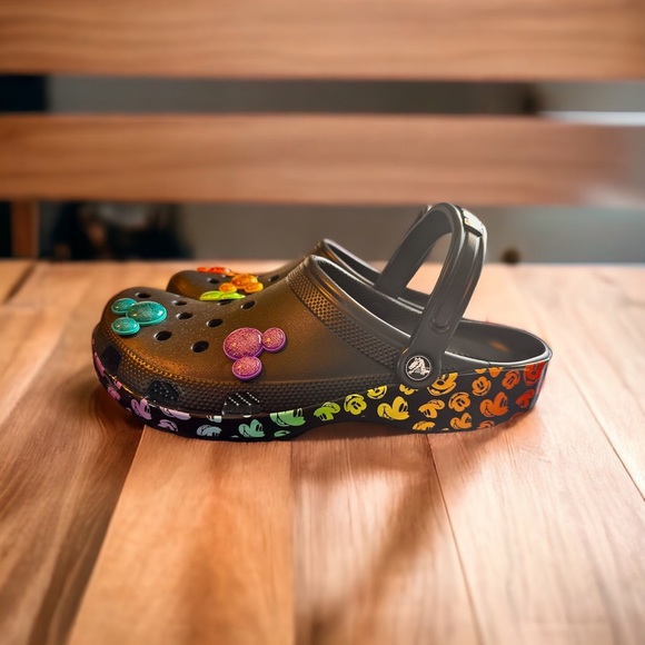 Disney Rainbow Pride Celebration Crocs, NWT, size 11. Unisex. - Picture 2 of 5